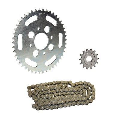Ketten Satz Ritzel Kettenrad 14/46 Zähne Kette für Hercules Supra 4 Enduro