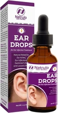 Natrulo Natural Ear Drops for Ear Infection Treatment - Homeopathic, HerbalNatru