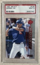 1997 Select Rookie Card San Diego Padres DERREK LEE PSA Mint 9 #128. rookie card picture