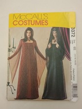 McCall's Costumes 3372 Misses Gothic dress Veil sewing pattern sizes 14-20 NEW