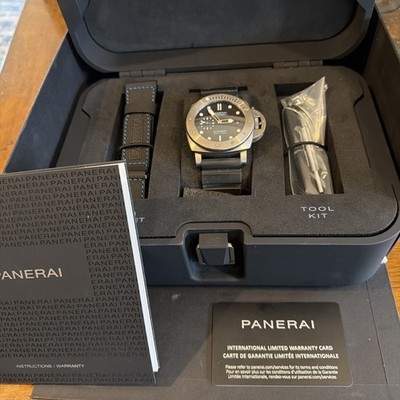 Panerai Luminor Submersible Titanium Watch PAM1305 With Rubber And Leather Bands