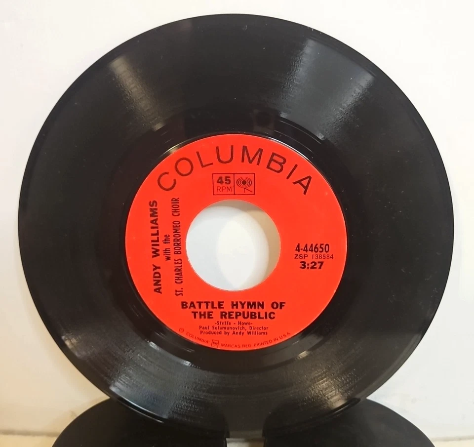 Andy Williams–Battle Hymn Of The Republic 1968 Columbia - RFK Memorial 7" Single - Image 3 of 4