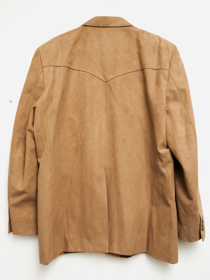 Chaqueta Blazer Circle S Para Hombres 52L 100% Microgamuza Dallas Texas Western Foto 3 de 4