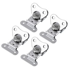 4Pcs 1.9" x 1.5" Iron Spring Loaded Butterfly Twist Latch for Case Box Silver