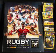 PANINI SET COMPLETO VIGNETTES RUGBY TOP 14 2023/2024 + VUOTO ALBUM VIDE MINT