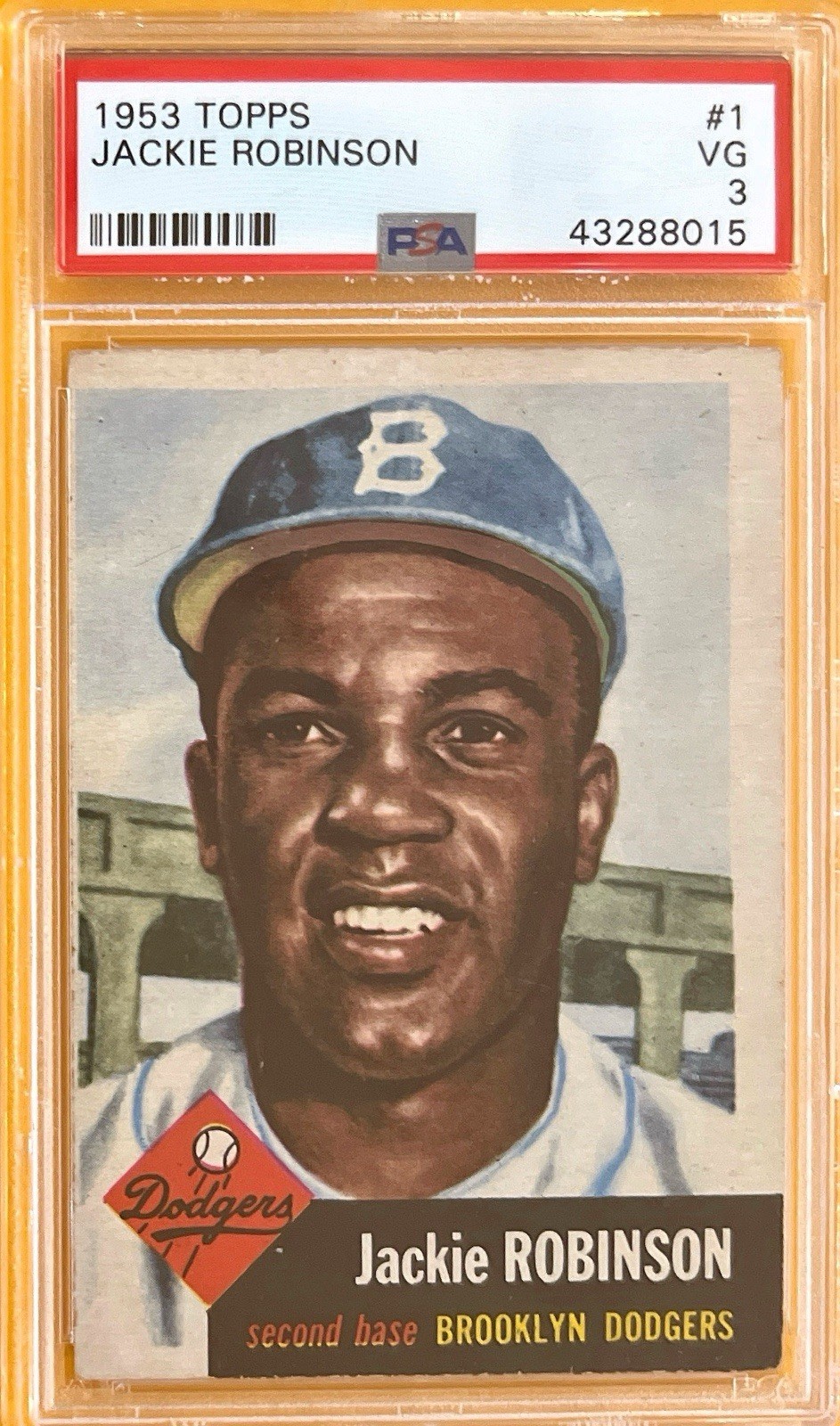 1953 Topps - #1 Jackie Robinson - PSA 3