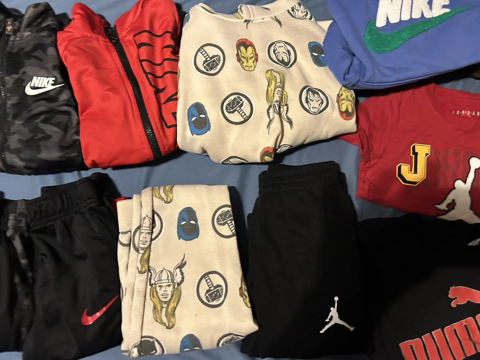 Nike Puma Jordan Boys Lot Size 6 Tees Pants Hoodies - Image 3 of 4