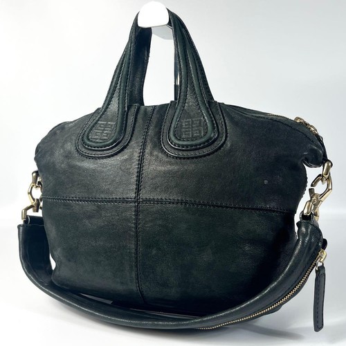 Givenchy Nightingale 2-way One-Shoulder Bag Leather Black From Japan