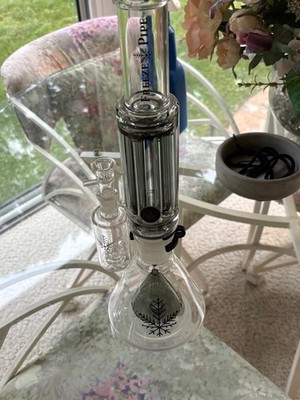 freeze pipe glycerin coil bong pro with ash catch and cold stone