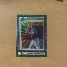 SEBASTIAN WALCOTT - 2024 Panini Donruss Rated Prospects #160 Green Laser (RC)