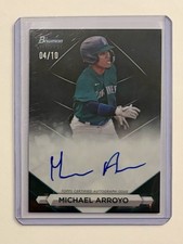 2023 Bowman Sterling Michael Arroyo Black Lava Auto /10 PA-MAO Mariners