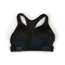 Gymshark Racerback High Support Sports Bra 36 B/C Black Wireless Workout Active