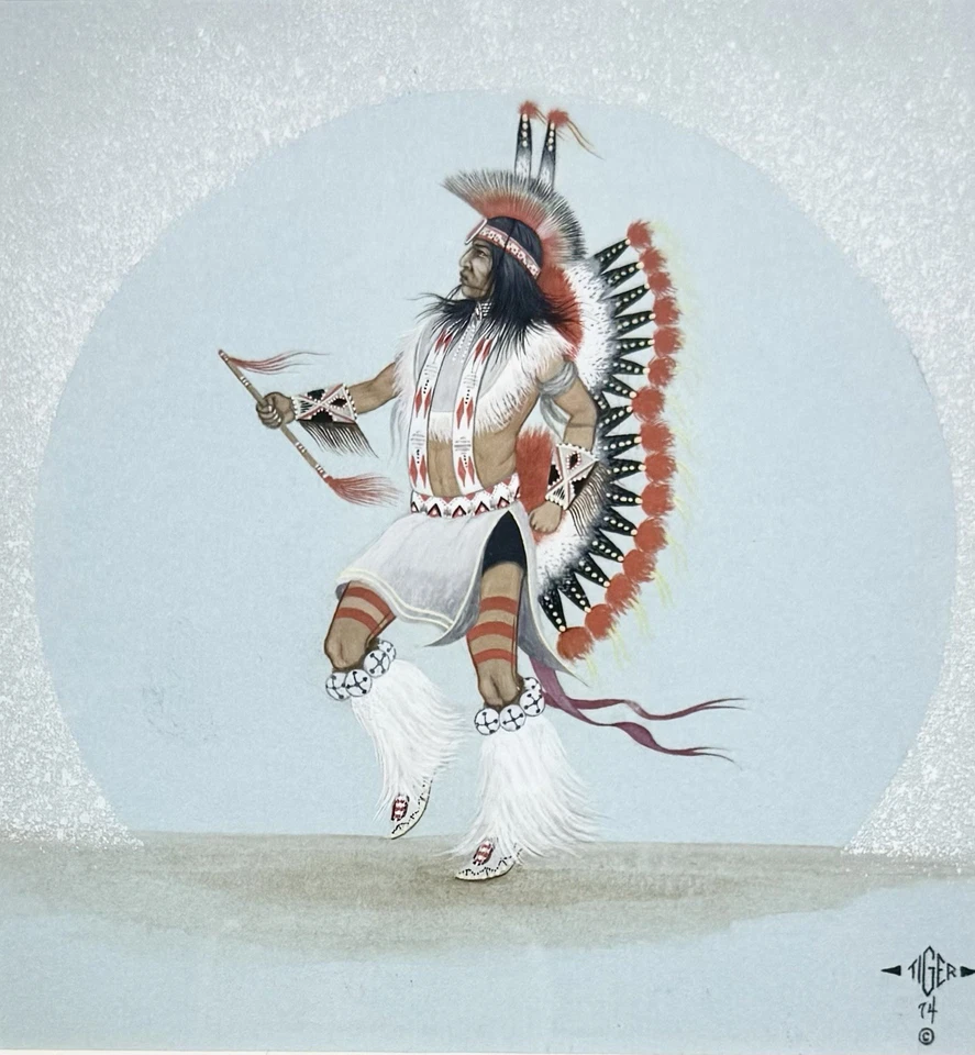 Johnny Tiger Jr. Original Painting  - Image 2 of 2