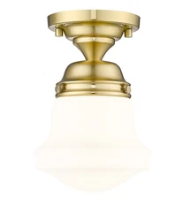 Z-Lite 735F1 Vaughn 6"W Flush Mount Ceiling Fixture - Gold
