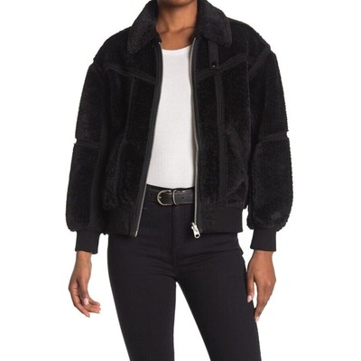 G-STAR NEW $330 Deline Teddy Reversible Bomber Jacket Black Large