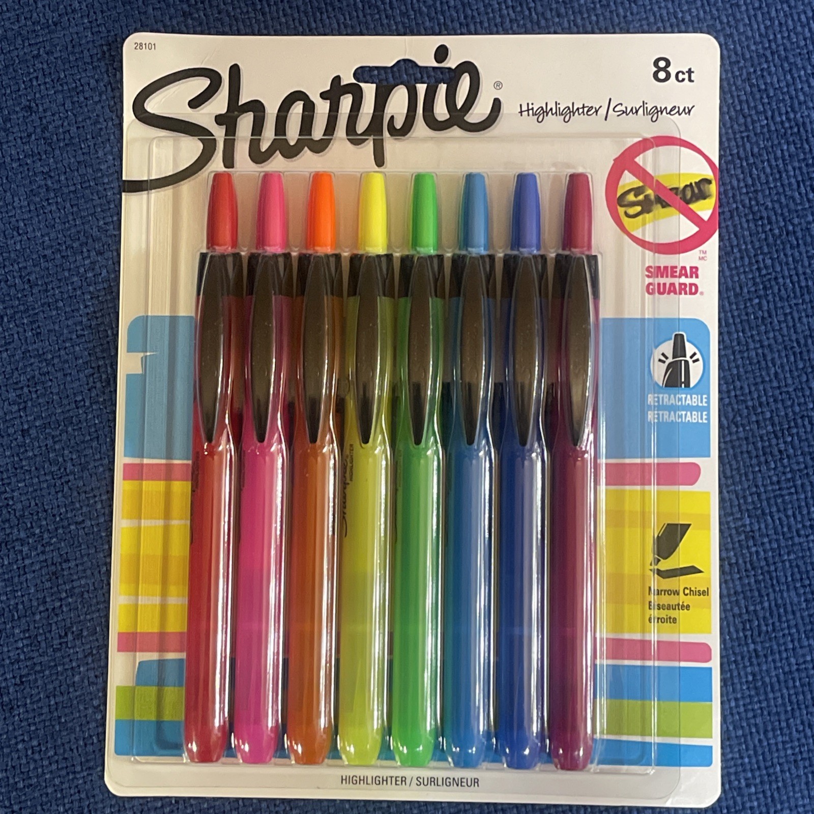 S Chisel Tip, Assorted 8 Count New Sealed
