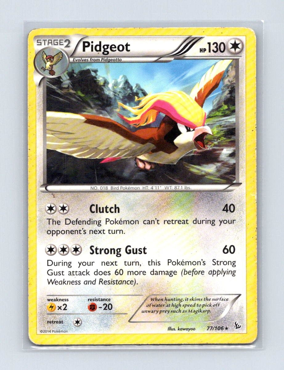 Pidgeot 77/106 Rare Flashfire Pokemon Lightly Played