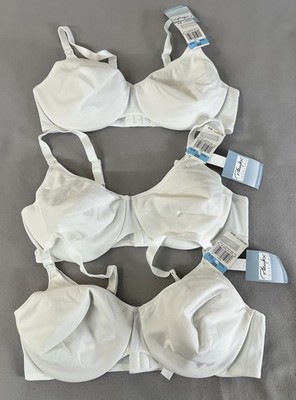 Playtex Lot Of 3 Expectant Moment Maternity-Nursing Bra 42C 4115 White New