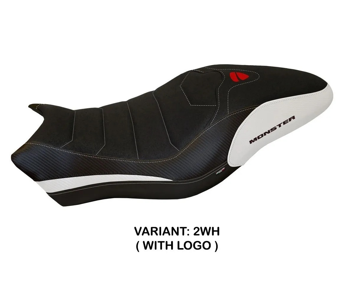 Seat saddle cover Piombino 1 Ultragrip White TPZ DUCATI MONSTER 821 2017 2020 Kj