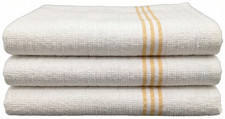 Pool Towels Gold Stripe/White 100 Cotton 30x60 Thin Lightweight Quick Dry