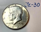 1964 D JFK KENNEDY HALF DOLLAR - 90% Silver Coin - JK-30