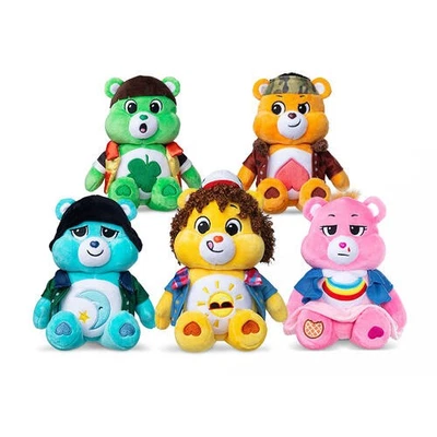 BASIC FUN Paquete completo de 5 peluches de 22 cm Care Bears x Stranger Things juego de peluches de película nuevos