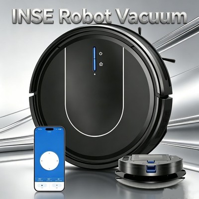 INSE E2 Robot Vacuum Cleaner, 7000Pa Strong Suction, 3-in-1 Sweep Mop Vacuum