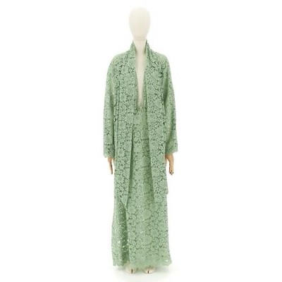 slim fit dress slacks VESTIDO GUCCI LACE DRESS VERDE 40 ORIGINAL – Gringa