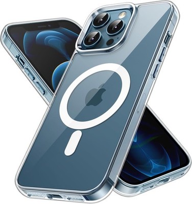 Shockproof Magnetic Case for iPhone 12 Pro Max 6.7-Inch, Clear Anti-Scratch Cove