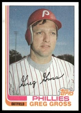 1982 Topps #53 Greg Gross Philadelphia Phillies
