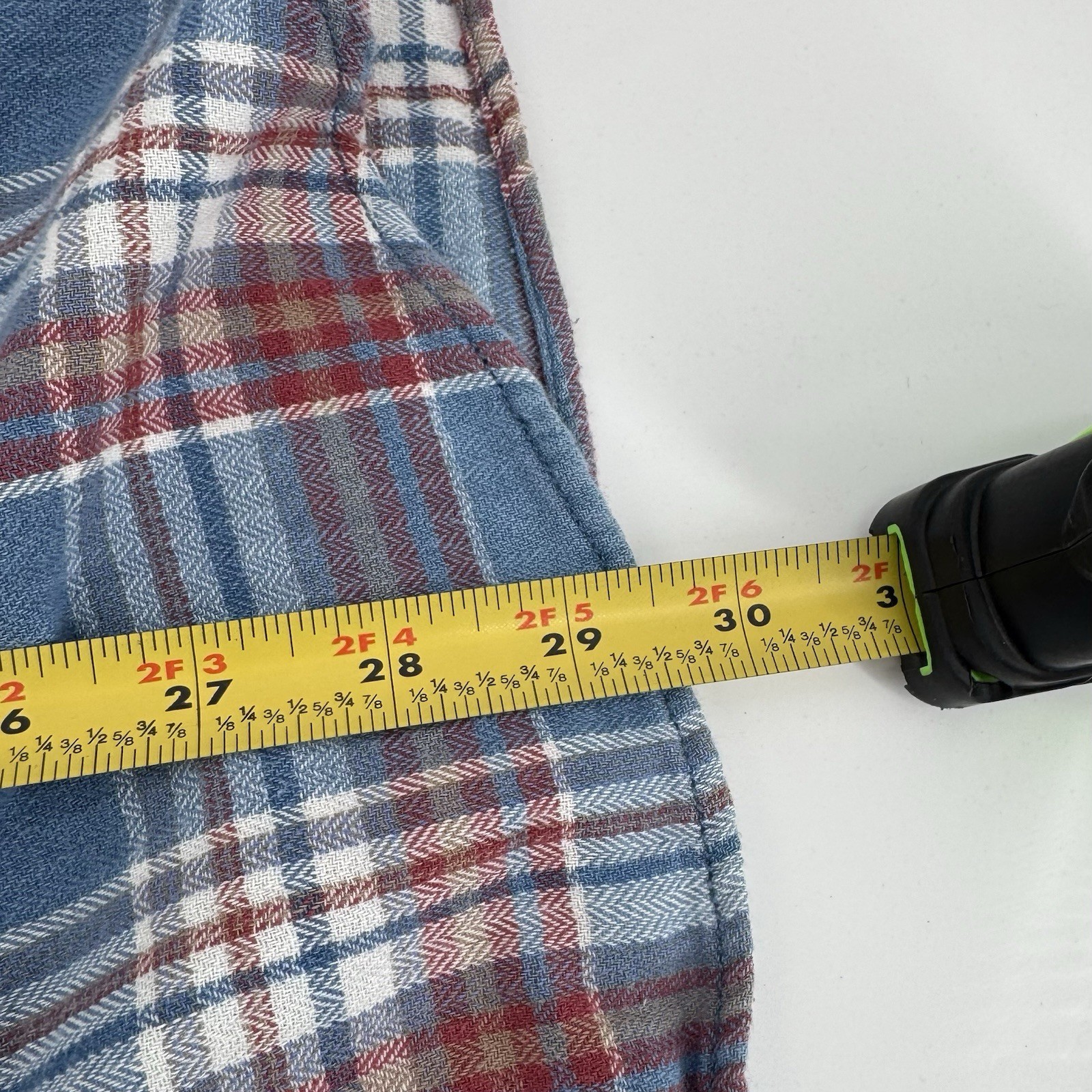 Marine Layer Blue Red Button Down Multi Plaid Lon… - image 11