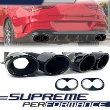 Schwarz Endrohr Auspuffblenden Duplex für Mercedes CLA C118 CLA 45 AMG CLA35 AMG Schwarz Endrohr Auspuffblenden Duplex für Mercedes CLA C118 CLA 45 AMG CLA35 AMG