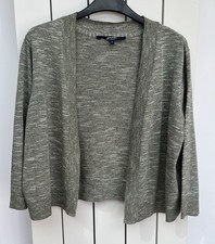 Maine Soft Green & White Marle Shrug Cardigan - Size 16