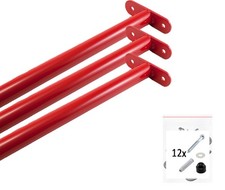 3x Drążek rozciągliwy 90cm Drążek gimnastyczny Reck gimnastyczny do wieży zabaw Huśtawka Metalowy reck Czerwony