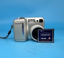 Nikon Coolpix 885 3.2MP Silver Digital Camera With Memory Card, Silver - Tested