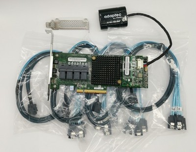 Adaptec ASR 71605 1GB 16Port PCIe Raid w/ Battery & 4x SFF-8643-Sata Cables US