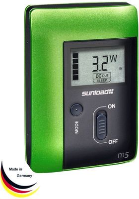 Sunload M5 Ladegerät (Solar/12V/230V) mit USB-Ausgang Powerbank Li-Ion Akku