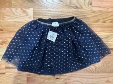 NWT Hanna Andersson Navy and Gold Skirt - Size 120