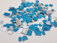 6 Oz Aluminum Craft Thin Sheet Scrap Metal Chip Material Jewelry Flat White Blue