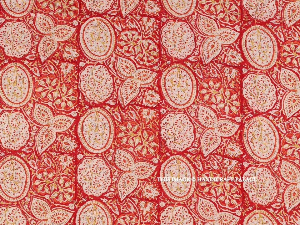 Set 48 Pcs Indian Hand Block 100%Cotton Print Voile Fabric Napkins Floral Print - Image 3 of 4