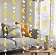 4M Gold Silver Moon Star Bunting Banner Decorations Eid Ramadan Christmas Gift