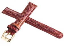 Invicta Womens 16mm x 14mm Red Alligator Leather Watch Gold Buckle Band