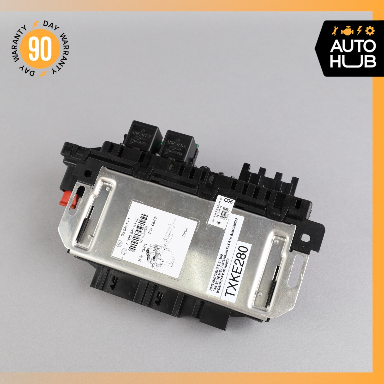 03-12 Mercedes R230 SL500 SL55 AMG SL550 Rear SAM Fuse Box Relay Module OEM