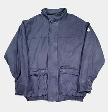 Bulwark 2112 Fire Resistant Jacket Mens 2XL Navy Blue Full Zip with Snap Flaps