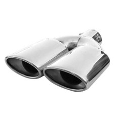 Auspuffblende Endrohr Edelstahl Doppel Universal Für Opel Tigra Meriva Zafira