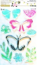 Butterfly Layering Clear Stamp Set by Recollections 535917 NEW 