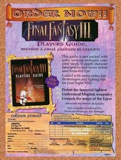 1993 Final Fantasy III Official Strategy Guide Original Ad / Promo v4