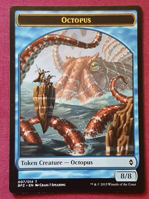 MTGカードセット＋オマケ付き Magic The Gathering BATTLE FOR ZENDIKAR OCTOPUS TOKEN card MTG | eBay