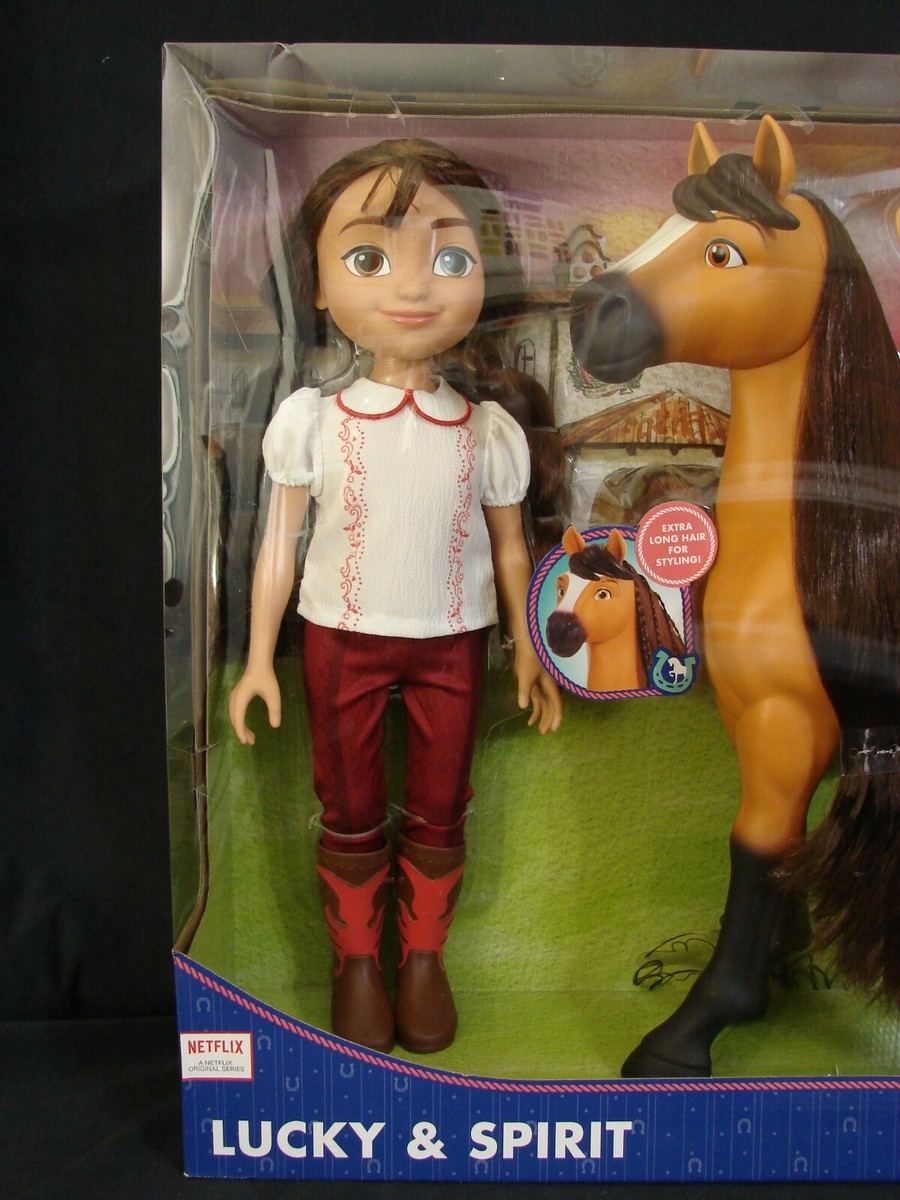 New* DreamWorks Spirit Riding 18” Horse & Lucky Doll Set Netflix