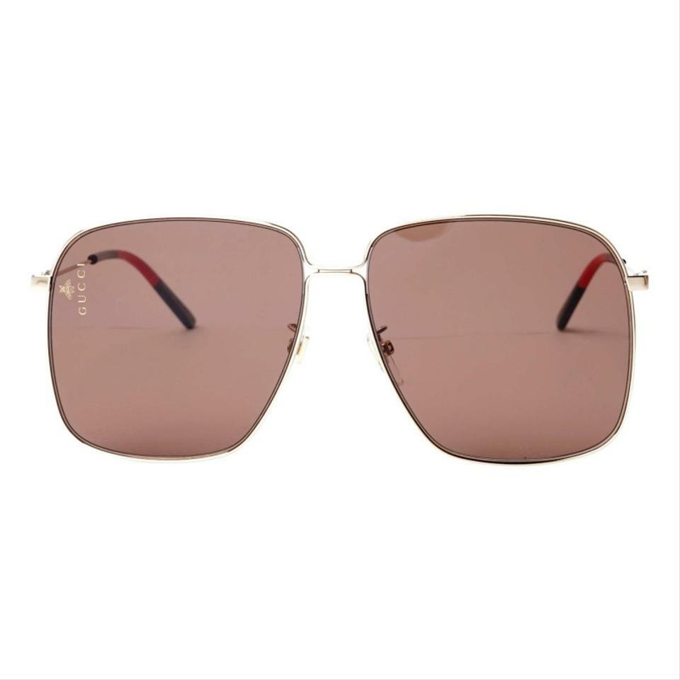 GUCCI サングラス　美品✨ Gucci Gg0394s 002 Gold Square Sunglasses for sale online | eBay